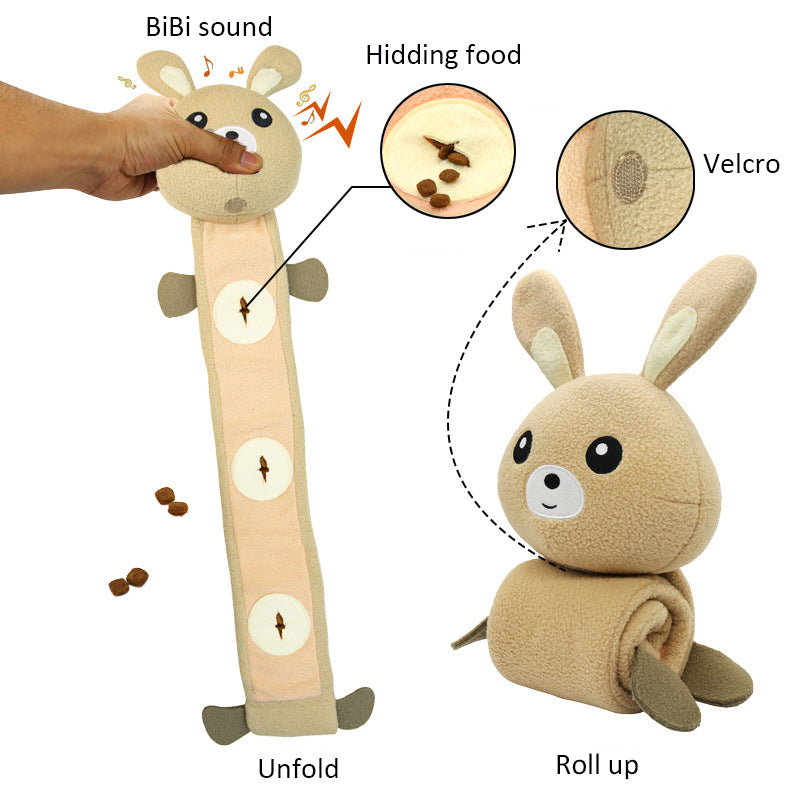 Plush Rabbit Dog Toy Interactive Squeaky Soft Plush Toy 2