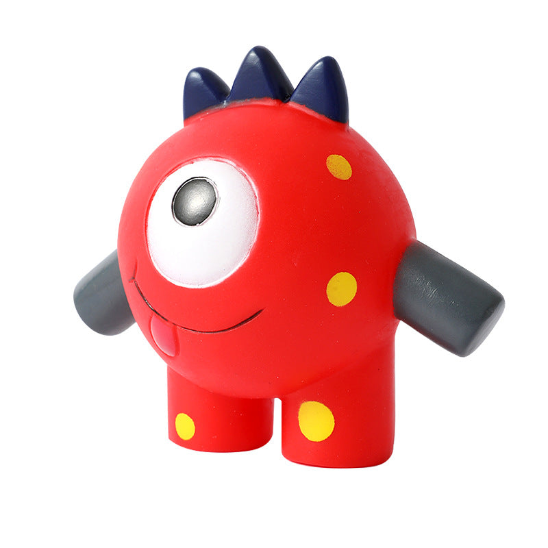 Squeaky Alien Dog Chew Toy Soft Rubber Fun Shape 7