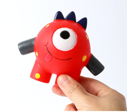 Squeaky Alien Dog Chew Toy Soft Rubber Fun Shape 5