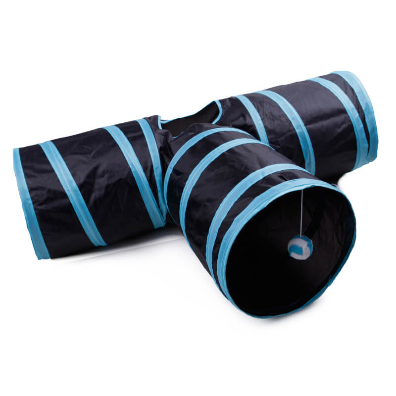 Collapsible Cat Tunnel Three Way Play Tube Toy for Cats