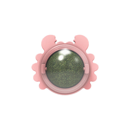 Wholesale Crab Snail Rotating Ball Catnip Cat Toy (1)