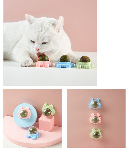 Catnip Toy Rotating Ball Crab Snail Shape for Cats 3