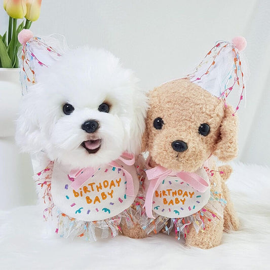 Dog Birthday Scarf and Hat Party Costume for Small Dogs