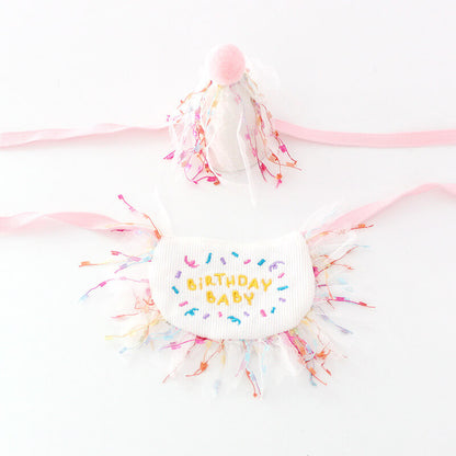 Dog Birthday Scarf and Hat Party Costume for Small Dogs