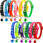 Adjustable PVC Dog Collar with Bell Paw Print Design