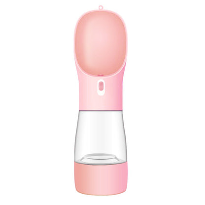 Portable Dog Water Bottle with Food Container Travel Dispenser
