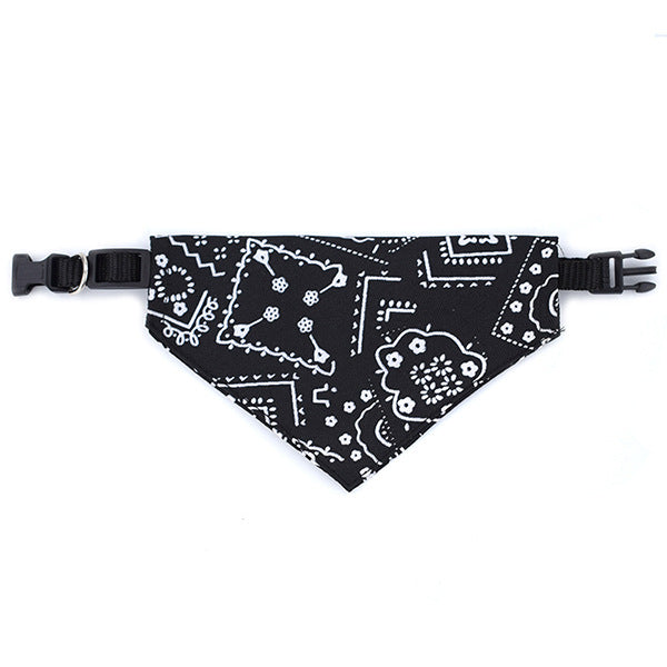Adjustable Nylon Dog Collar with Bandana Triangle Scarf