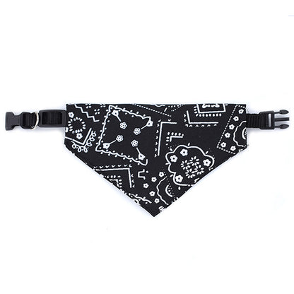Adjustable Nylon Dog Collar with Bandana Triangle Scarf