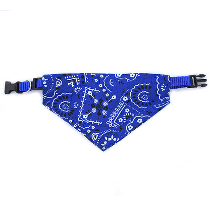 Adjustable Nylon Dog Collar with Bandana Triangle Scarf