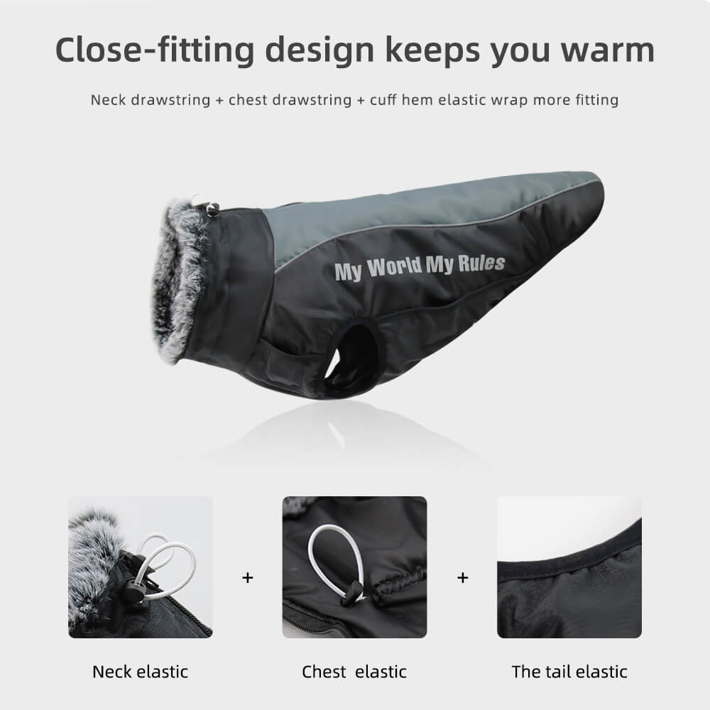 Waterproof Windproof Dog Jacket Winter Coat for Large Dogs 5