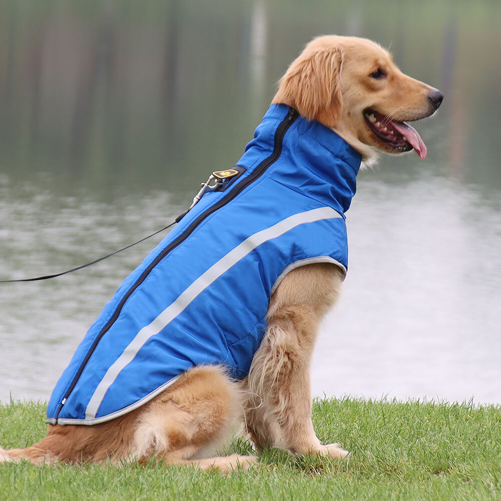Waterproof Windproof Dog Winter Coat Reflective Safety Vest
