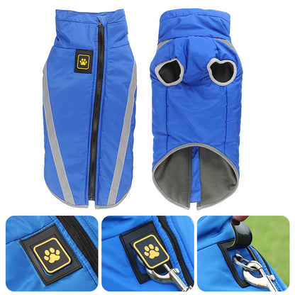 Waterproof Windproof Dog Winter Coat Reflective Safety Vest 2