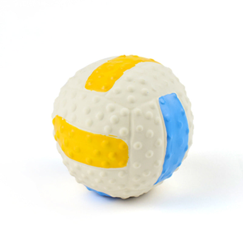Wholesale Football Basketball Baseball Tennis Squeaky Latex Rubber Dog Toy Balls (5)