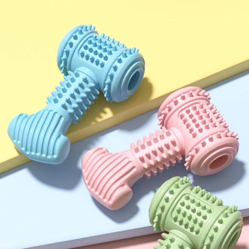 Hammer Shaped Dog Chew Toy Toothbrush TPR Material 5
