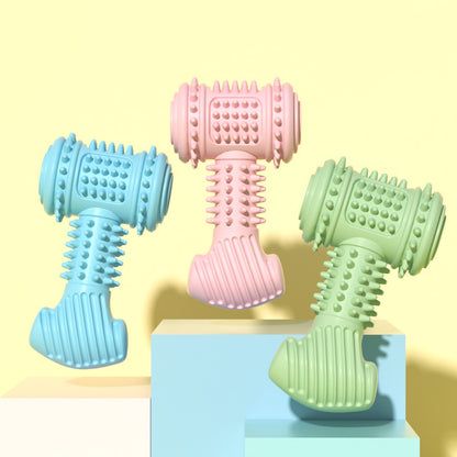 Hammer Shaped Dog Chew Toy Toothbrush TPR Material 3