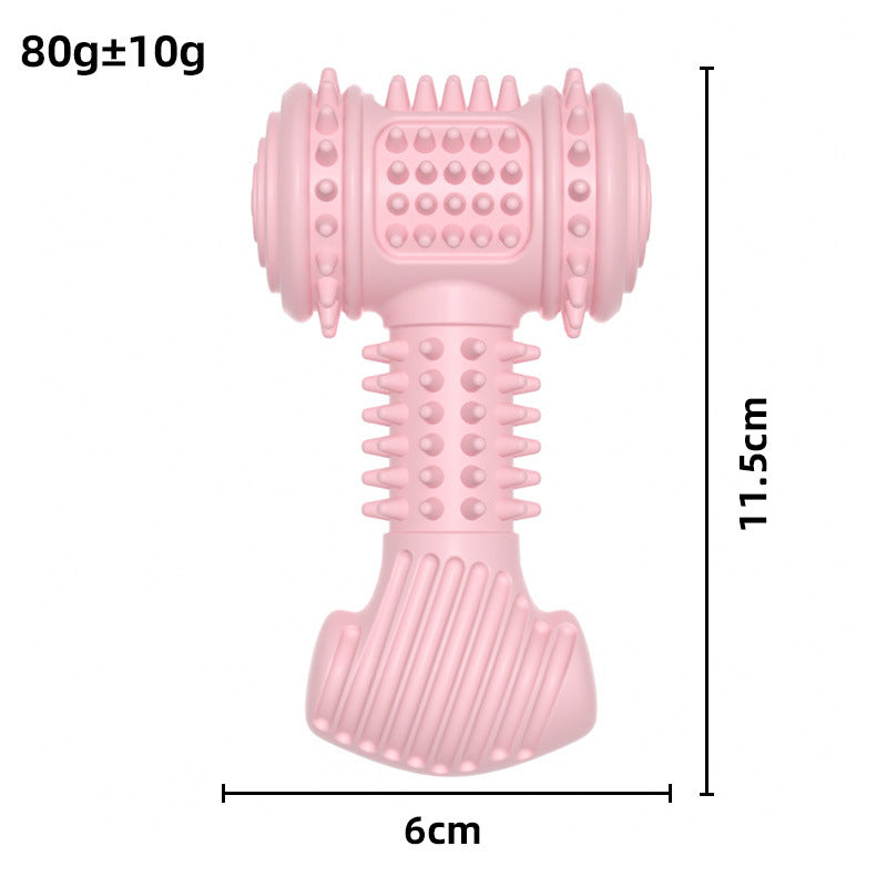 Hammer Shaped Dog Chew Toy Toothbrush TPR Material 2