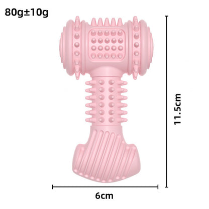 Hammer Shaped Dog Chew Toy Toothbrush TPR Material 2