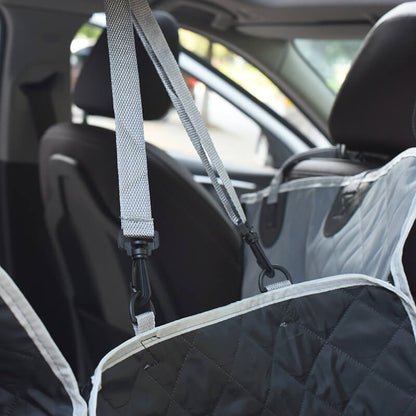 Waterproof Nylon Dog Car Seat Cover with Side Flaps and Storage Pocket 4