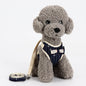 Cotton Dog Harness Adjustable with Decorative Bow and Leash