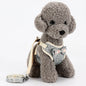Cotton Dog Harness Adjustable with Decorative Bow and Leash