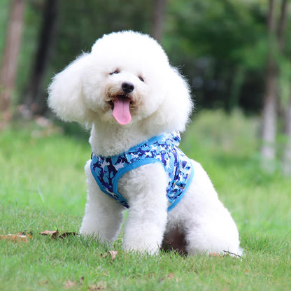 Polyester Dog Harness Camouflage Printing Adjustable Vest 6
