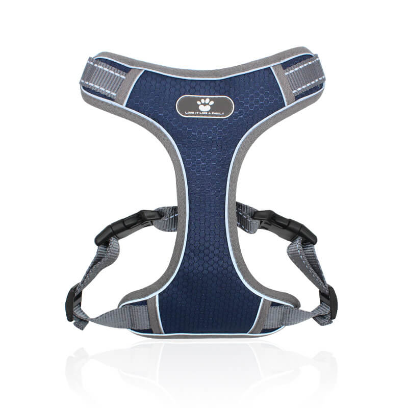Mesh Ventilation Dog Harness Adjustable with Reflective Trim