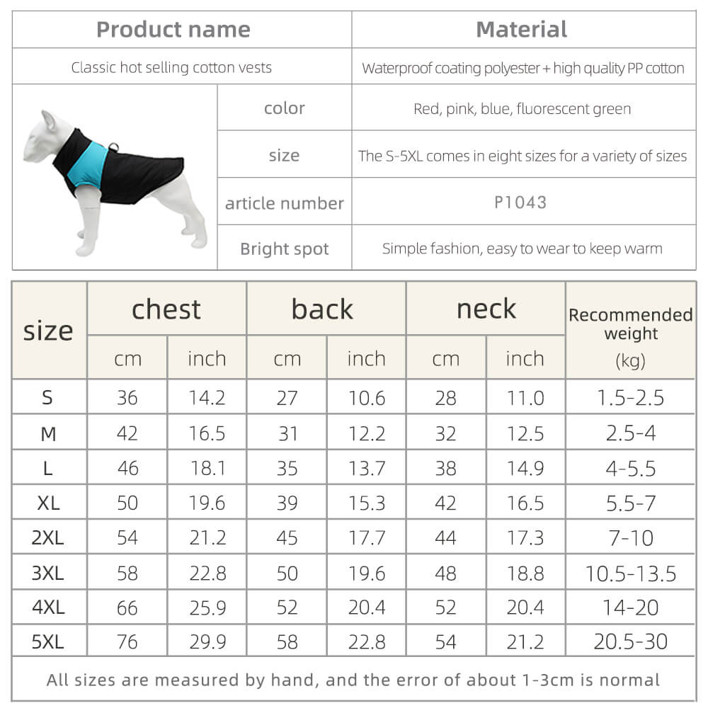 Cotton Dog Vest Soft Comfortable Apparel for Dogs 5