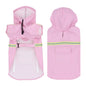 Waterproof Dog Raincoat Poncho Reflective Adjustable Hood