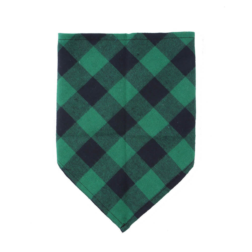 Cotton Dog Bandana Adjustable Plaid Neck Scarf for Dogs