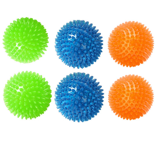 Spiky Bounce TPR Dog Chew Toy Ball Interactive Squeaky
