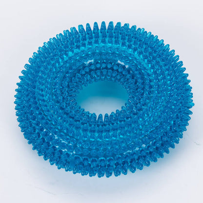 Wholesale Squeaky Interactive Spiky Ring Dog Chew Toys (4)