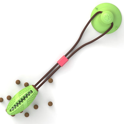 Squeaky TPR Dog Chew Toy Dispensing Ball with Suction Cup 6