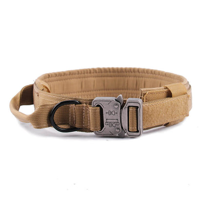 Tactical Nylon Dog Collar Heavy Duty Adjustable Metal Buckle