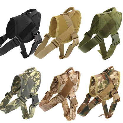 Tactical Dog Harness Adjustable Training Vest Nylon