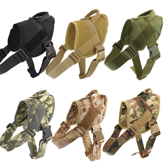 Tactical Dog Harness Adjustable Training Vest Nylon