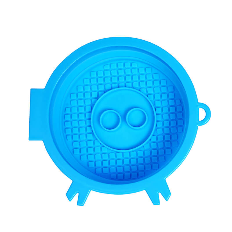 Foldable Silicone Slow Feeder Dog Travel Bowl 21x21x2.5cm