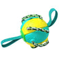 Interactive Dog Fetch Toy Durable Flying Disc with Rope Handles