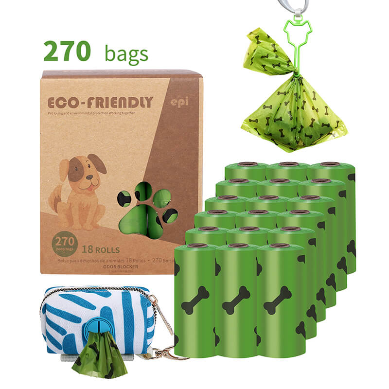 Extra Thick Dog Poop Bags Strong Biodegradable 15 Bags Per Roll