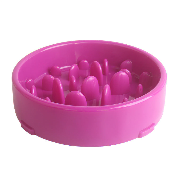 Plastic Dog Slow Feeder Bowl 20cm Diameter Interactive Toy