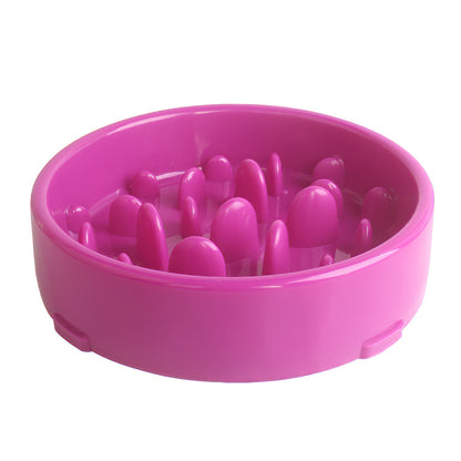 Plastic Dog Slow Feeder Bowl 20cm Diameter Interactive Toy