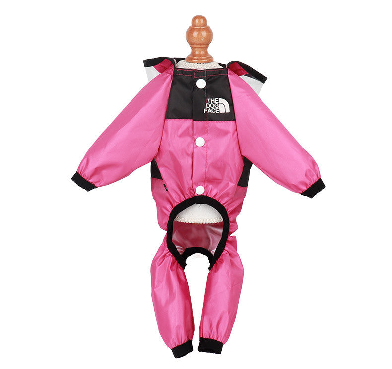 Waterproof PU Dog Raincoat with Hood Full Body Cover 7