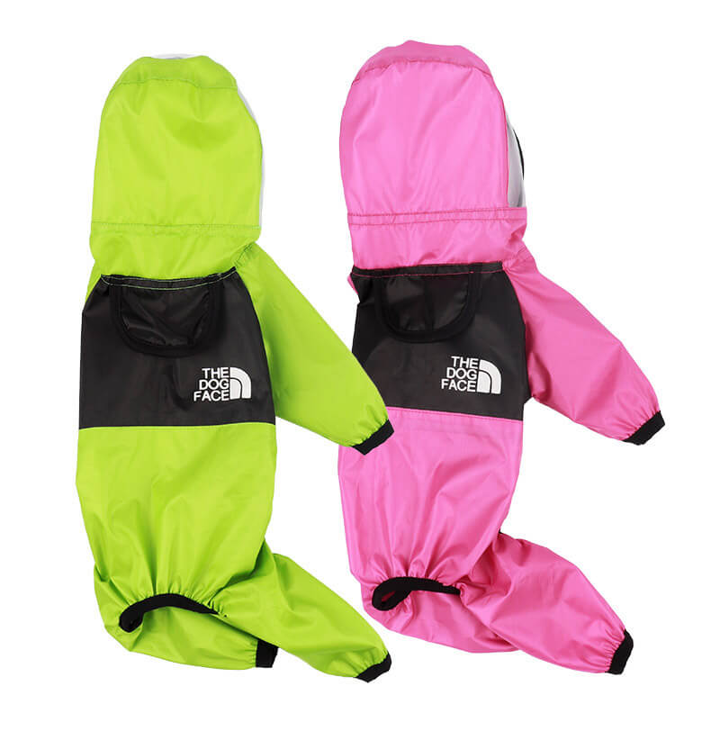 Waterproof PU Dog Raincoat with Hood Full Body Cover 6