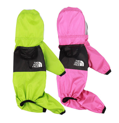Waterproof PU Dog Raincoat with Hood Full Body Cover 6