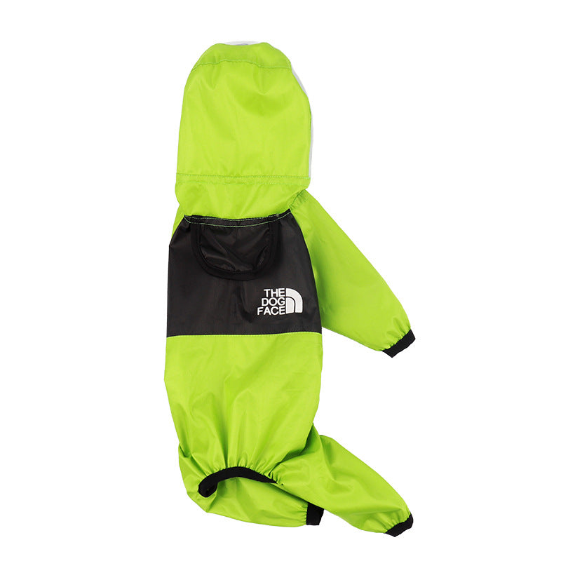 Waterproof PU Dog Raincoat with Hood Full Body Cover