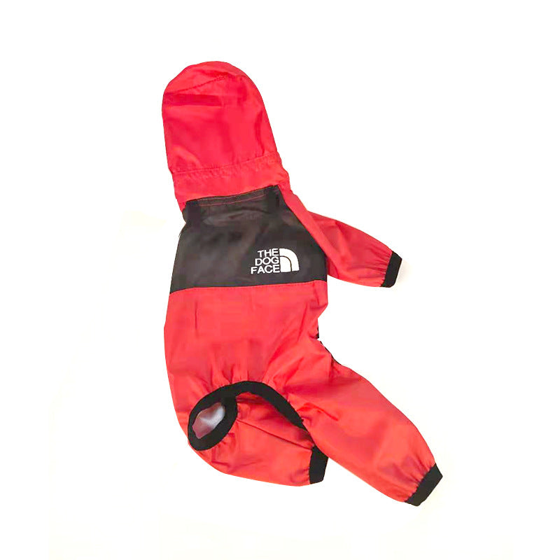 Waterproof PU Dog Raincoat with Hood Full Body Cover