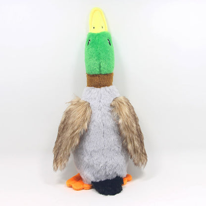 Squeaky Plush Duck Dog Toy Soft Interactive Chew