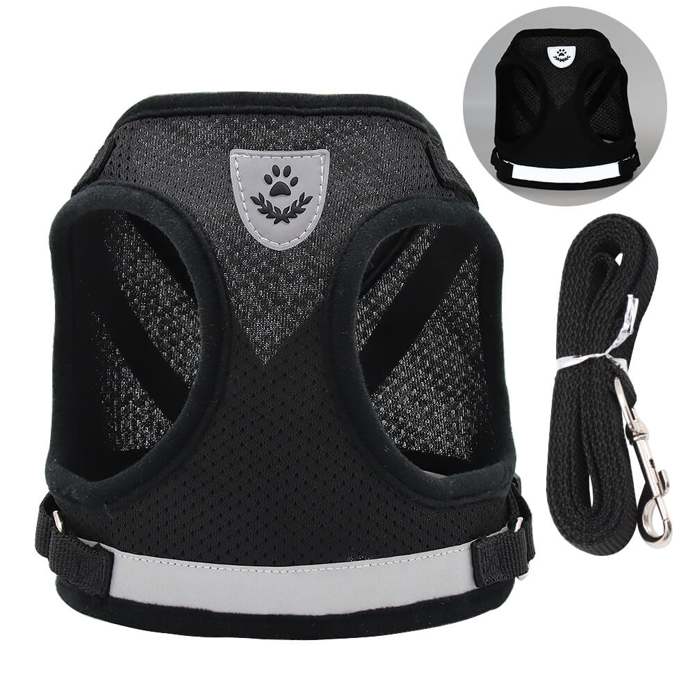 Reflective Dog Harness Traction Rope Adjustable Vest