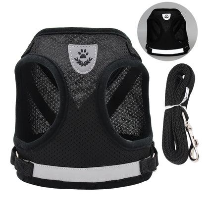 Reflective Dog Harness Traction Rope Adjustable Vest