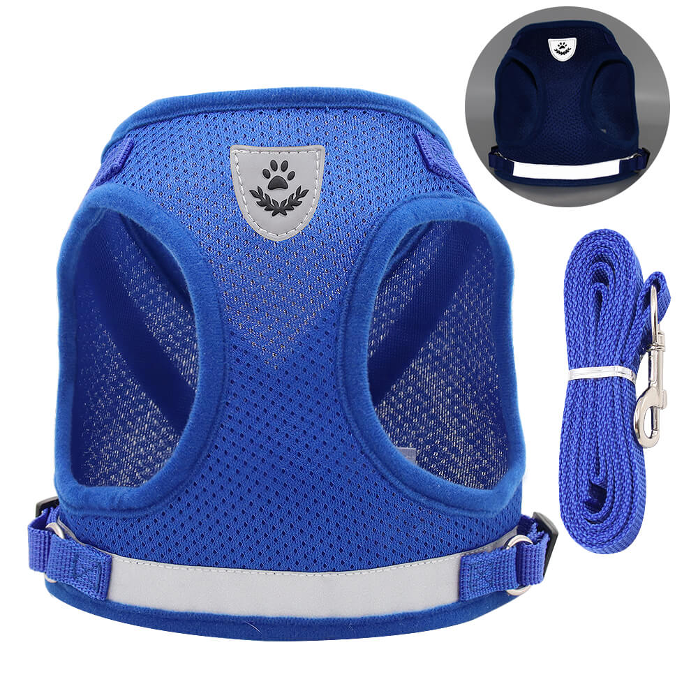 Reflective Dog Harness Traction Rope Adjustable Vest