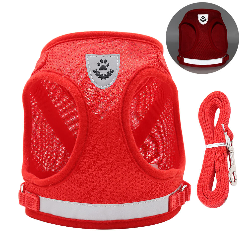 Reflective Dog Harness Traction Rope Adjustable Vest
